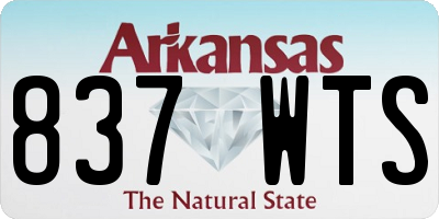 AR license plate 837WTS