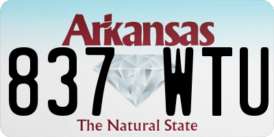 AR license plate 837WTU