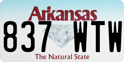 AR license plate 837WTW
