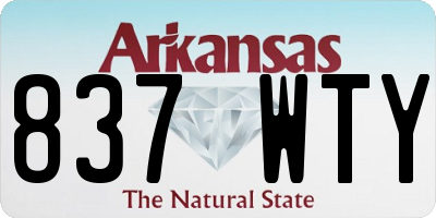 AR license plate 837WTY