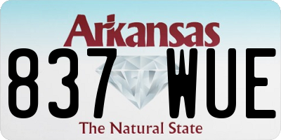 AR license plate 837WUE