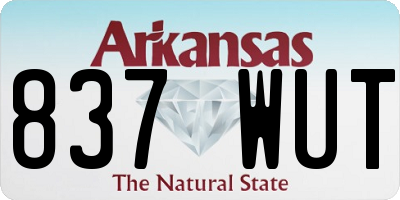 AR license plate 837WUT