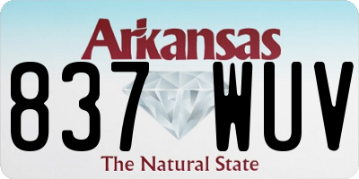 AR license plate 837WUV