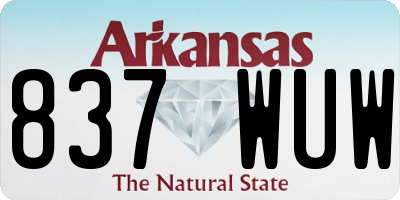 AR license plate 837WUW