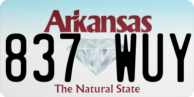 AR license plate 837WUY