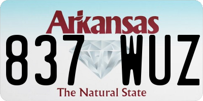 AR license plate 837WUZ