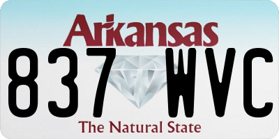 AR license plate 837WVC