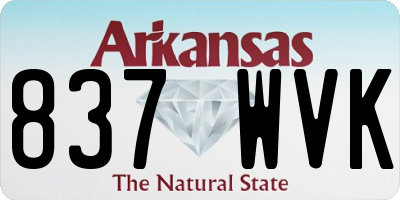 AR license plate 837WVK