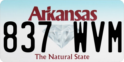 AR license plate 837WVM