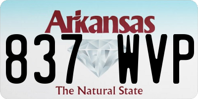 AR license plate 837WVP