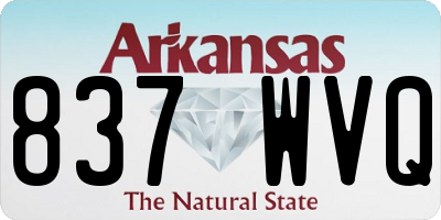 AR license plate 837WVQ