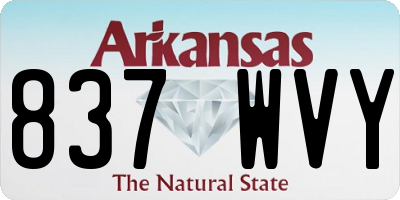 AR license plate 837WVY