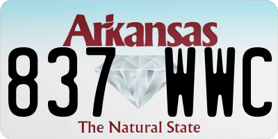 AR license plate 837WWC