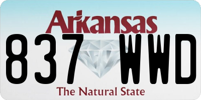 AR license plate 837WWD