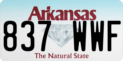 AR license plate 837WWF