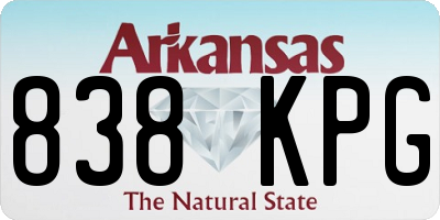 AR license plate 838KPG