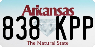 AR license plate 838KPP