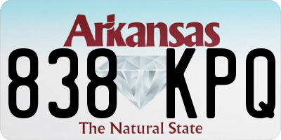 AR license plate 838KPQ