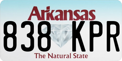 AR license plate 838KPR