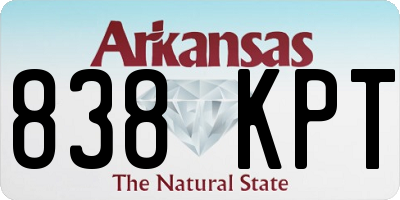 AR license plate 838KPT