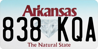 AR license plate 838KQA