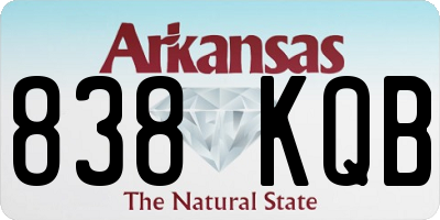 AR license plate 838KQB