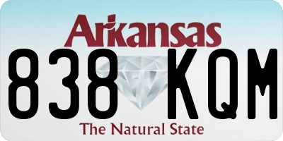 AR license plate 838KQM
