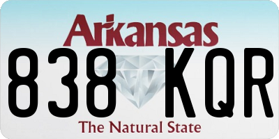 AR license plate 838KQR