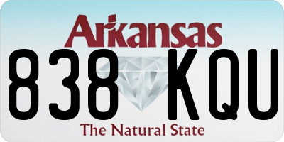 AR license plate 838KQU