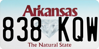 AR license plate 838KQW