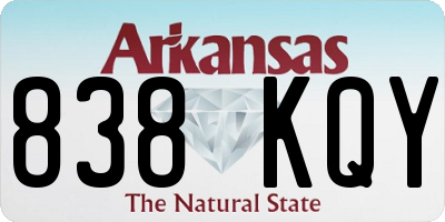 AR license plate 838KQY