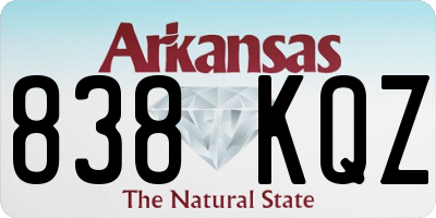 AR license plate 838KQZ