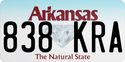 AR license plate 838KRA