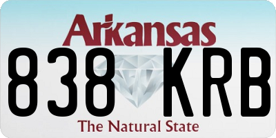 AR license plate 838KRB