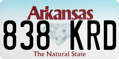 AR license plate 838KRD