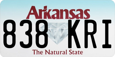 AR license plate 838KRI
