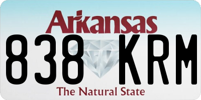 AR license plate 838KRM