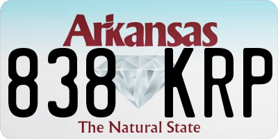 AR license plate 838KRP