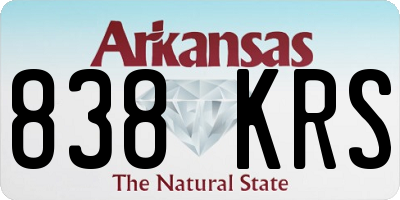 AR license plate 838KRS