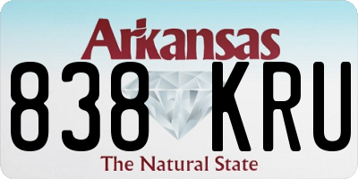 AR license plate 838KRU