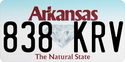 AR license plate 838KRV