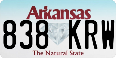 AR license plate 838KRW