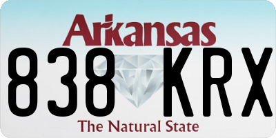 AR license plate 838KRX