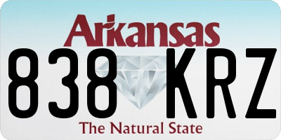 AR license plate 838KRZ