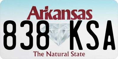 AR license plate 838KSA