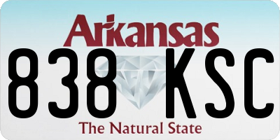 AR license plate 838KSC