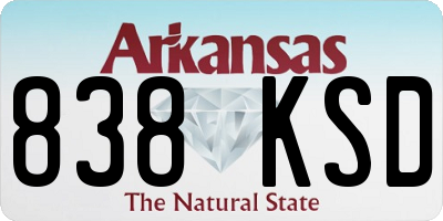 AR license plate 838KSD