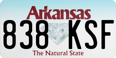 AR license plate 838KSF