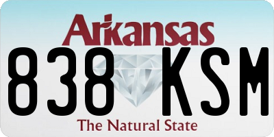 AR license plate 838KSM