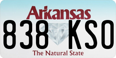 AR license plate 838KSO